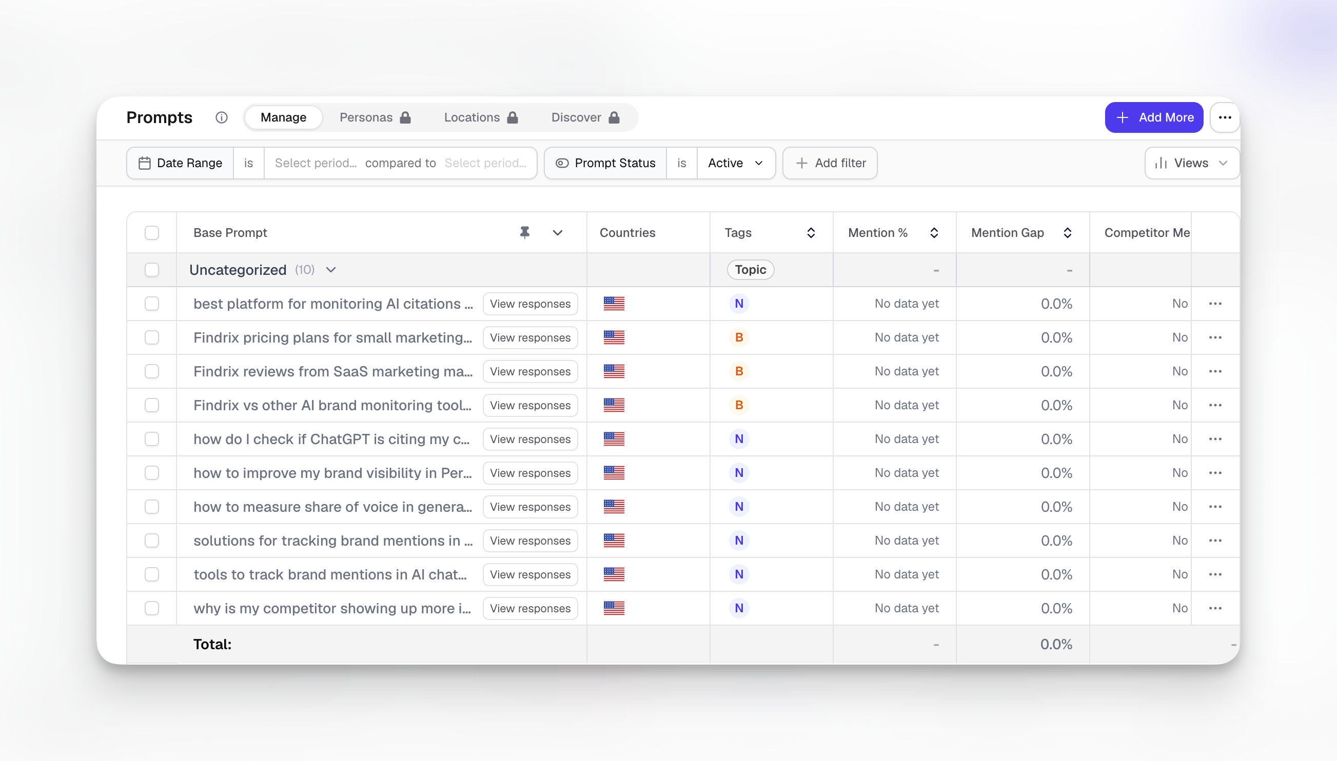 AthenaHQ dashboard